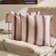 image 1 of OHS 2 x Stripe Garden Cushion Covers Outdoor Water Resistant | Multi | Chocolate/Cream