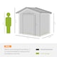 image 5 of Outsunny 7 x 4ft Garden Shed Storage with Foundation Kit and Vents, Grey
