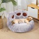 image 4 of Living and Home 60cm Soft Plush Pet Bed, Grey Grey | M