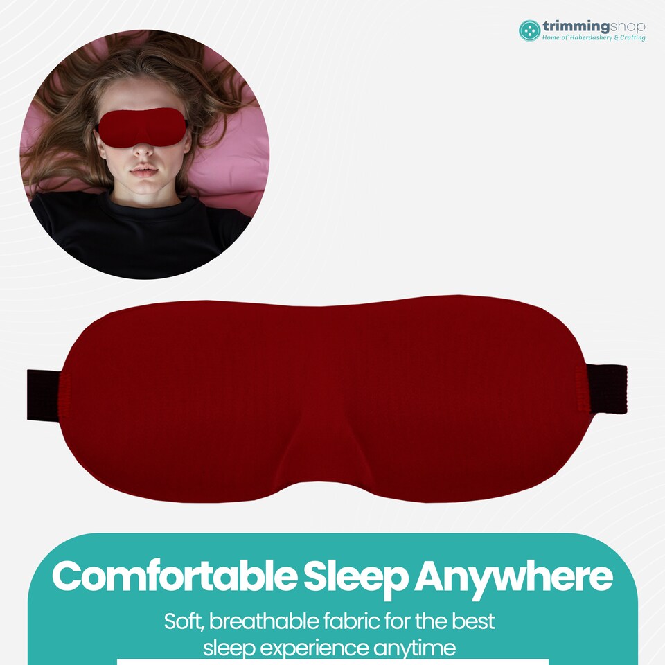 image 1 of 3D Sleep Eye Mask with Adjustable Strap Luxury Blindfold Sleep Mask