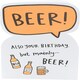 image 7 of Beer Celebrate Die Cut Design Funny Birthday Card