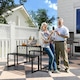 image 2 of Outsunny 3 Pieces Outdoor Dining Set Metal Picnic Table Bench Patio Garden