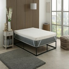 Cool Quilted Memory Foam Mattress Topper - 2" Deep, Pressure-Relieving Support White | Double