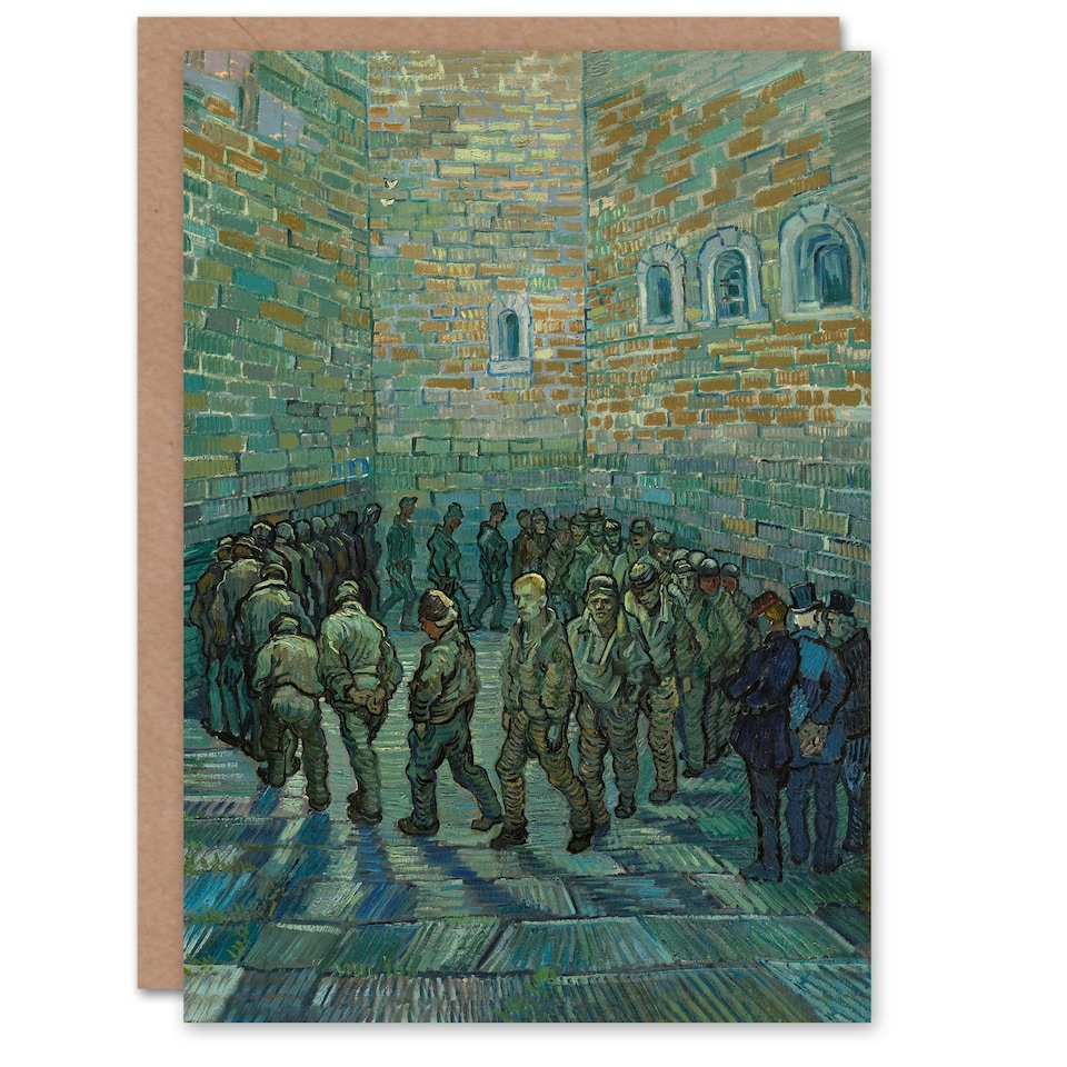 image 1 of Vincent van Gogh Art Card Penitentiary Prisoners Exercising