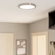 image 1 of EGLO Fueva 6 Silver Steel & Plastic LED CCT Technology Flush Ceiling Light | Silver | Satin Nickel