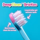 image 4 of Brush Baby Flamingo FlossBrush™ Bristles Toothbrushes Double Pack (3-6 Years)