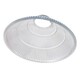 image 5 of Modern Designer Transparent Ridged Glass Easy Fit Pendant Shade in Cone Shape | Clear | Transparent | 1