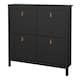 image 3 of Barcelona Shoe Cabinet 4 Flip Down Doors in Matt Black