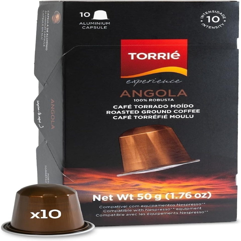 image 1 of Angola Aluminium Nespresso ® Compatible Coffee Capsules (10 Pods)