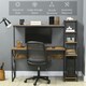 image 5 of HOMCOM Computer Desk with Shelves Home Office Study Table for Small Spaces