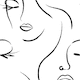 image 2 of Belle Wallpaper in Monochrome | White | Monochrome