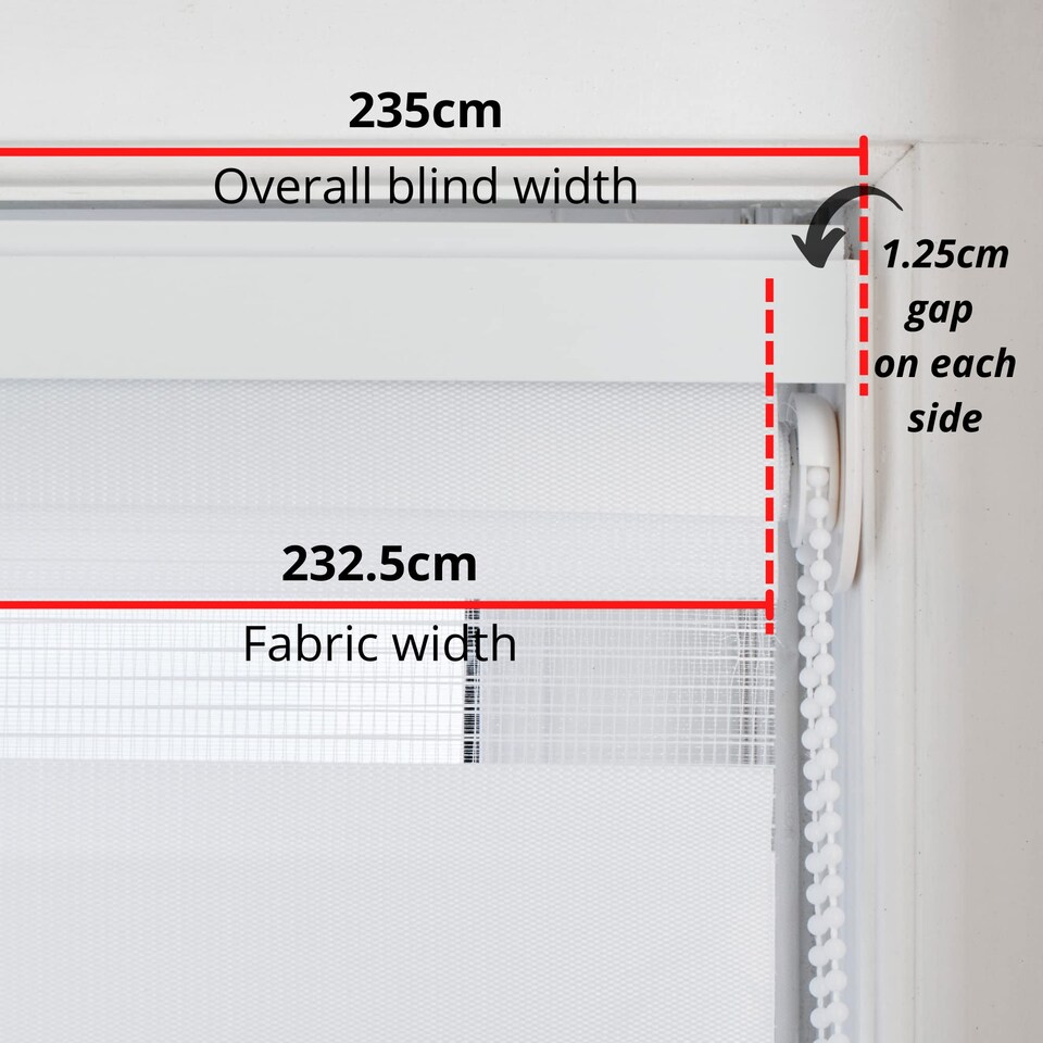 image 1 of Day and Night Zebra Roller Blind 235cm Wide x 210cm Long | Grey | Dark Grey