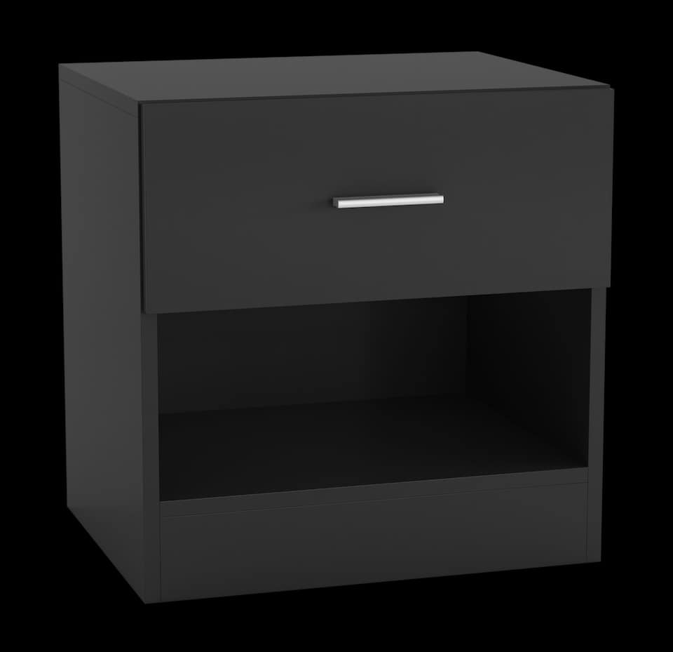 image 1 of Orlando Kids 1 Drawer Bedside Table | Black | 1