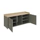 image 2 of Lancaster 2 Door Shoe Bench | Grey | Grey