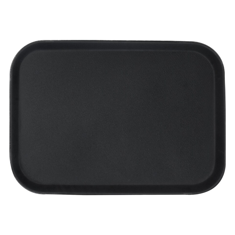 image 1 of Argon Tableware Rectangle Non-Slip Serving Tray - 35.5cm x 25cm - Black | Black | Black