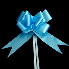 40Pcs 30mm Pale Blue Pull Bows