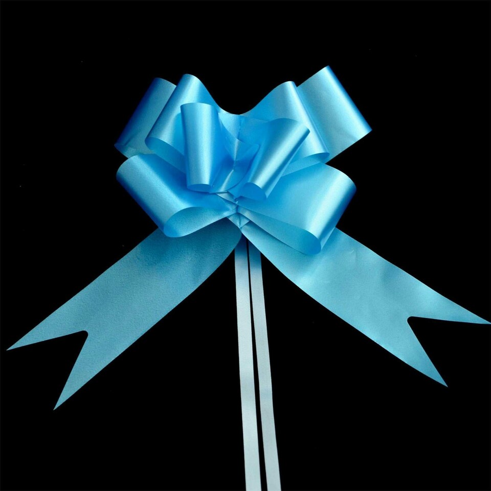 image 1 of 40Pcs 30mm Pale Blue Pull Bows