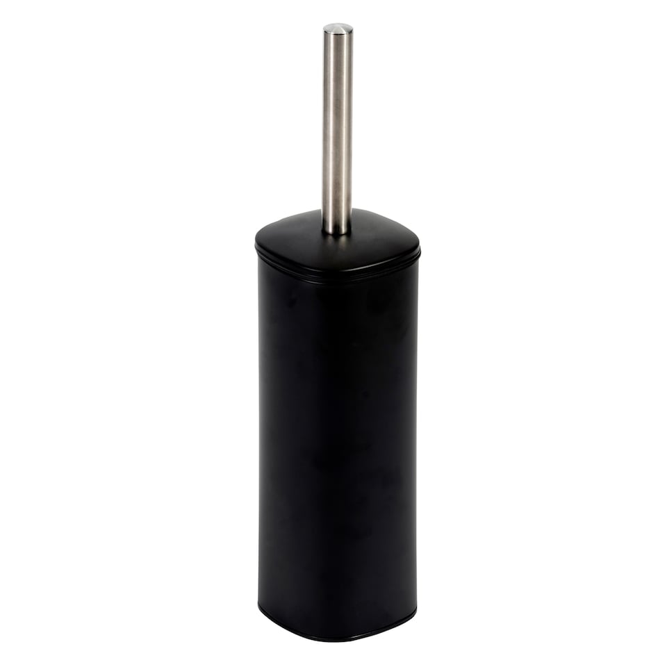 image 1 of Showerdrape Capri Black Toilet Brush & Holder | Black | Black | 1