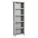 image 7 of Grey Oak Tall Bookcase Display Unit 5 Bookshelves DVD Storage Two Tone