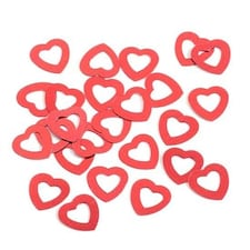 Red Hollow Hearts Table Confetti - 14 Grams