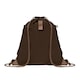 image 4 of MidOcean Panda Recycled Cotton Drawstring Bag - Chocolate - One Size Brown