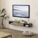 image 2 of HOMCOM 140 cm Floating TV Unit with Storage Entertainment Media Console Grey 