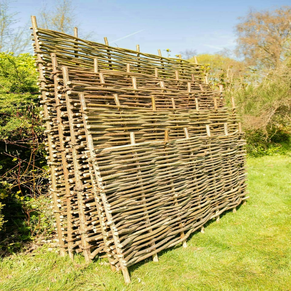 image 1 of Primrose Hazel Hurdle Fence Panel Premium Woven Wattle Weave 6ft x 4ft 6in