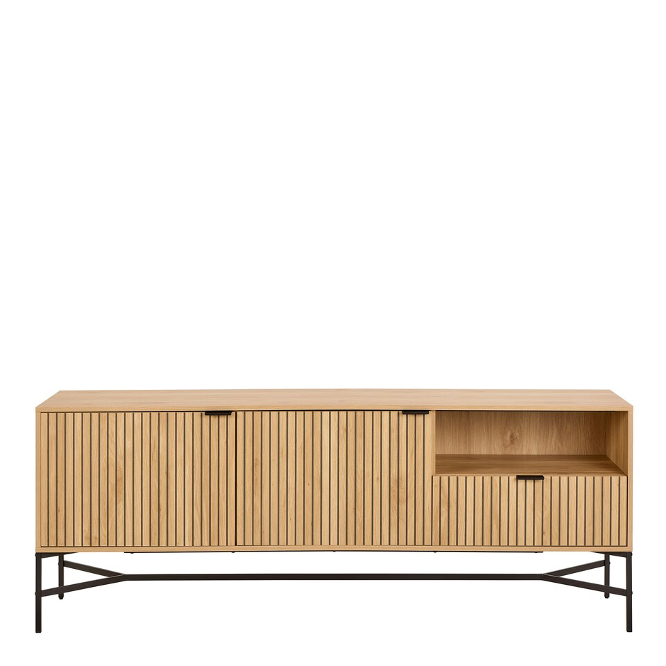 image 1 of Jaipur Sideboard With 2 Doors and 2 Shelves in Oak Brown