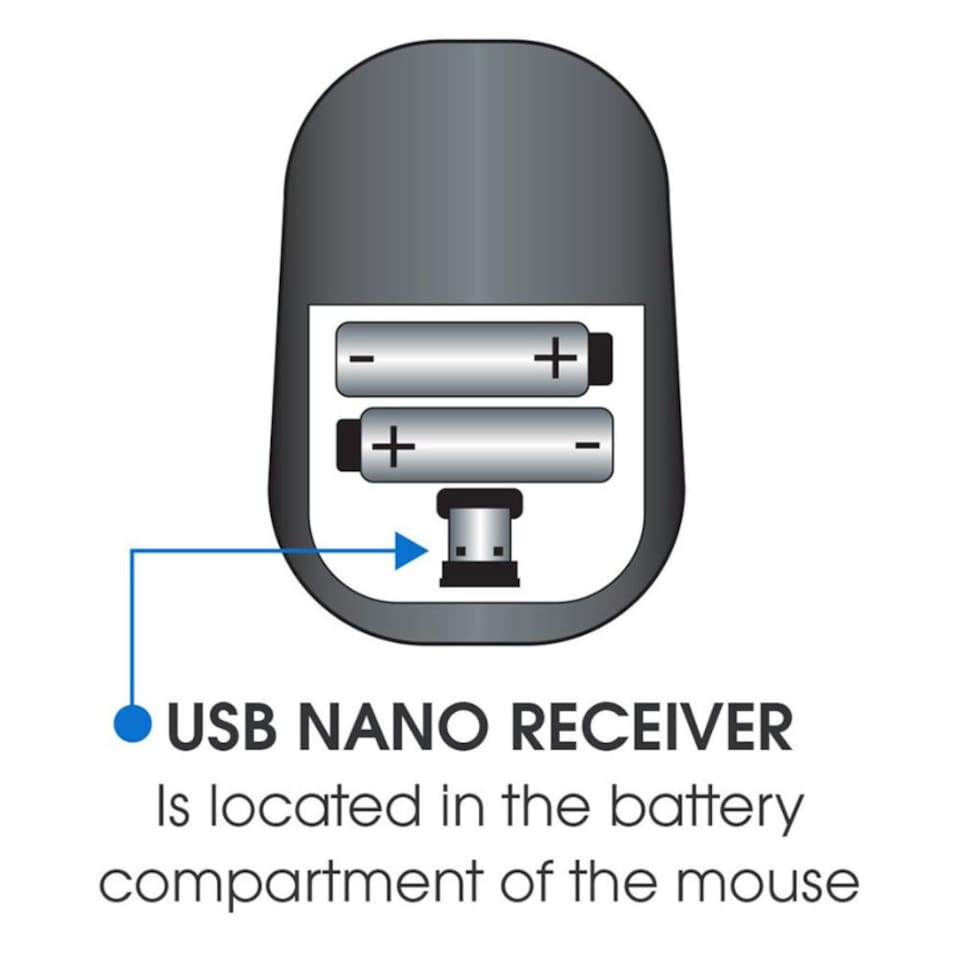 image 1 of COMPUTER GEAR - Antibacterial Wireless Optical Mouse Black