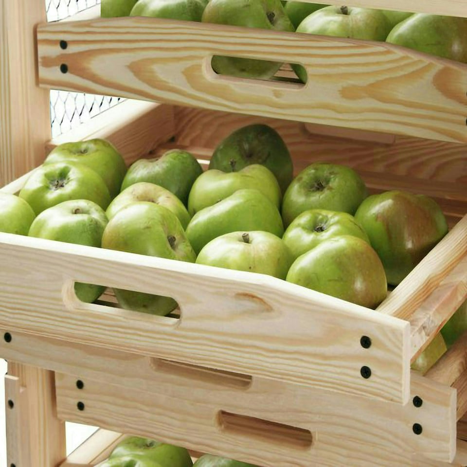 image 1 of Primrose Traditional Apple Storage Rack 13 Drawers H156cm x W55cm x D59cm