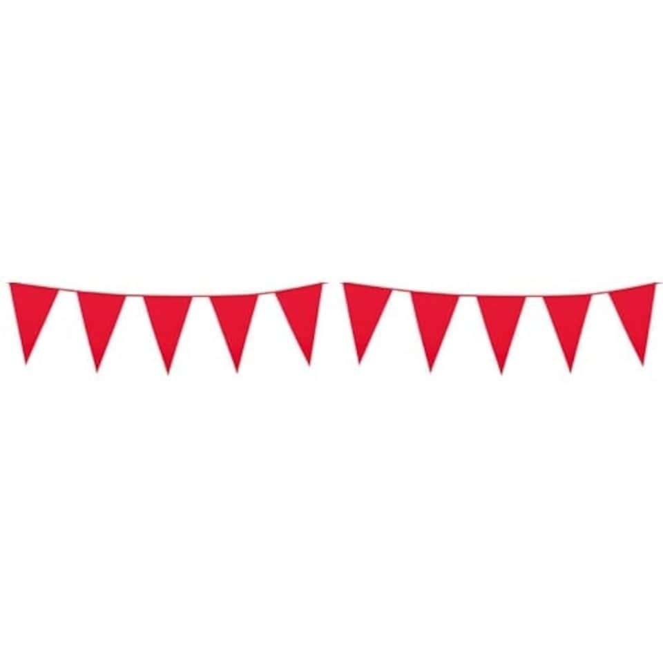 Red Plastic Pennant Bunting 10m