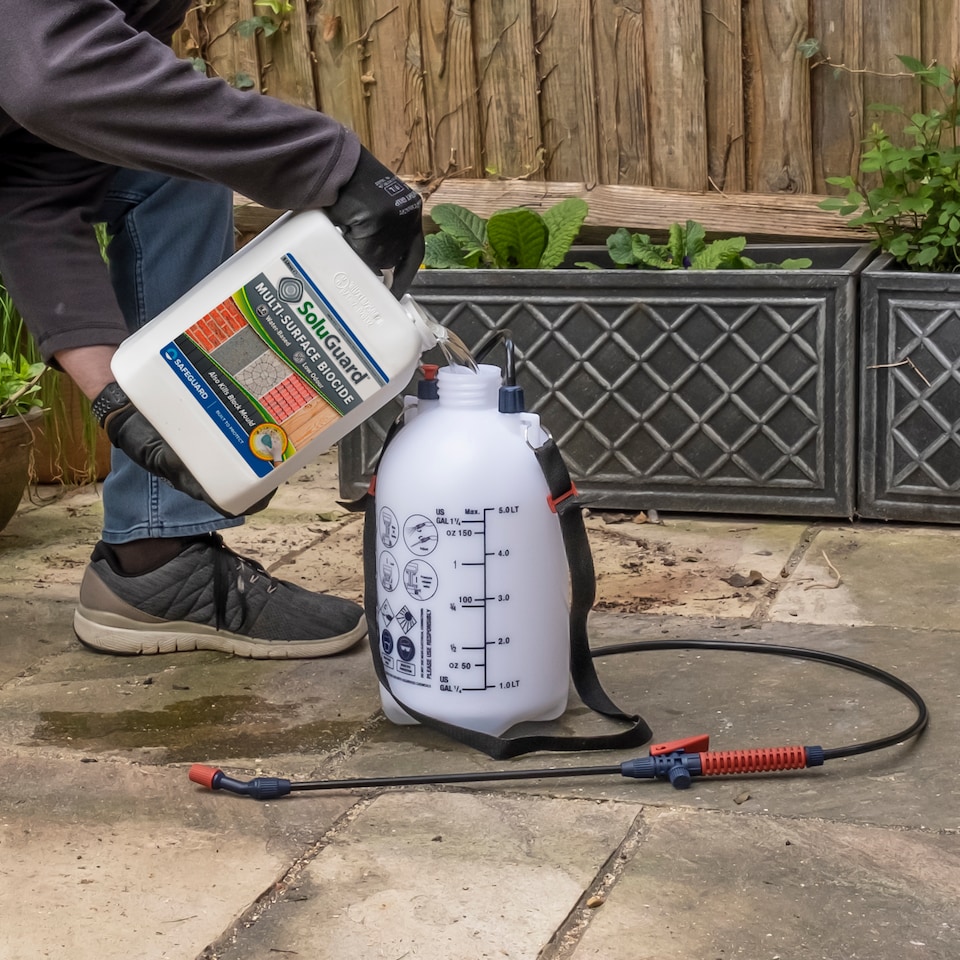 image 1 of Soluguard Multi Surface Biocide (1 x 5L & Sprayer ) Kit -High Strength, Ready For Use Against Fungi, Mould, and Algae Cleaner