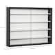 image 7 of HOMCOM 5-Tier Wall Display Shelf Unit Cabinet w/ Shelves Glass Doors Black/White