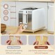 image 4 of HOMCOM 1.7L Electric Fast Boil Kettle and 2 Slice Toaster Set, White
