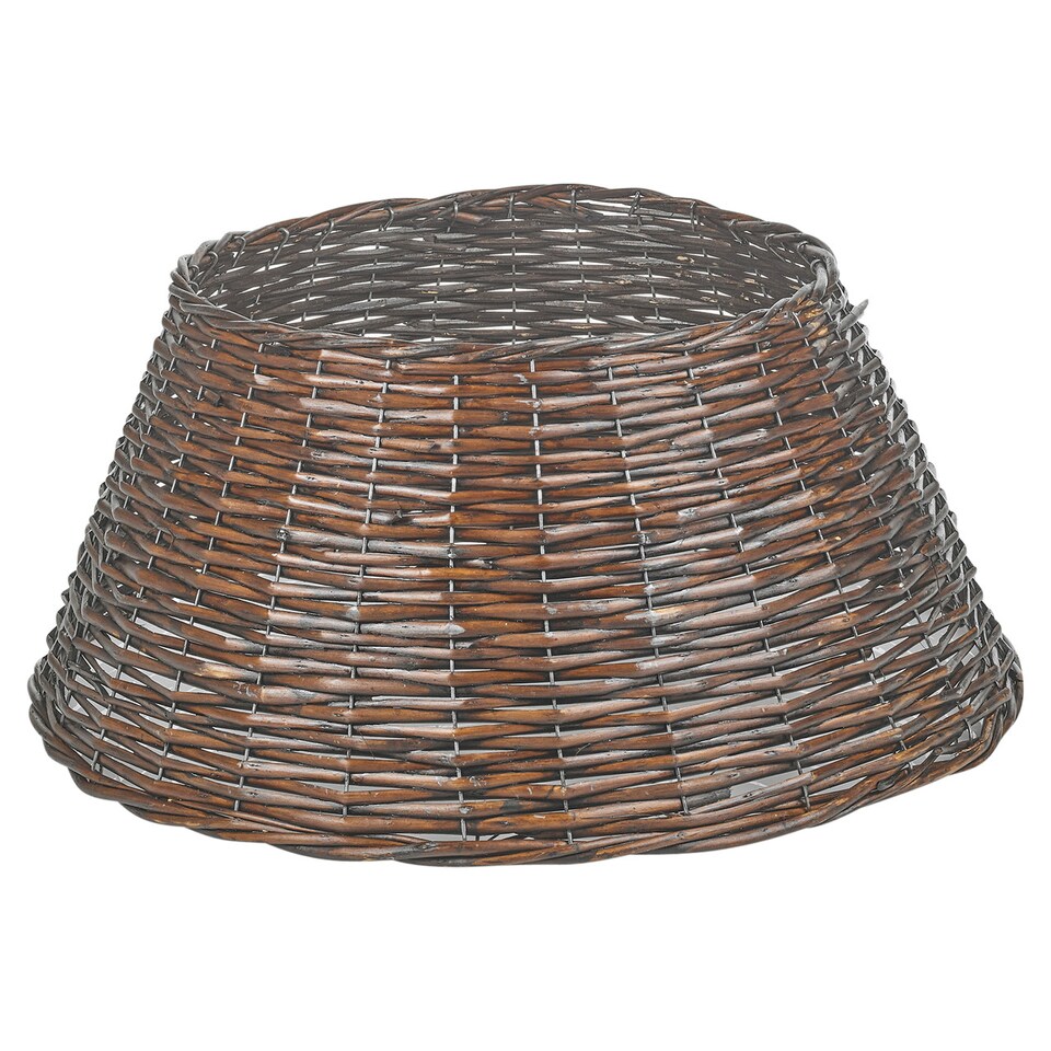 image 1 of Large Natural Willow Wicker Christmas Tree Skirt