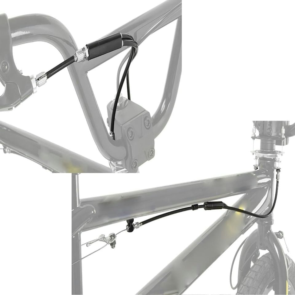 image 1 of AWE BMX/Dirt Bike Gyro Rear Brake Cable Wires Set, Upper/Lower 520mm/1200mm