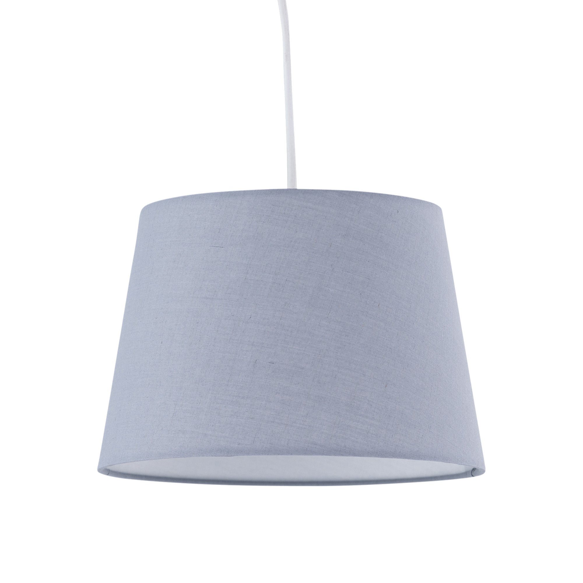 First Choice Lighting Grey Cotton 23cm Tapered Cylinder Pendant or Shade