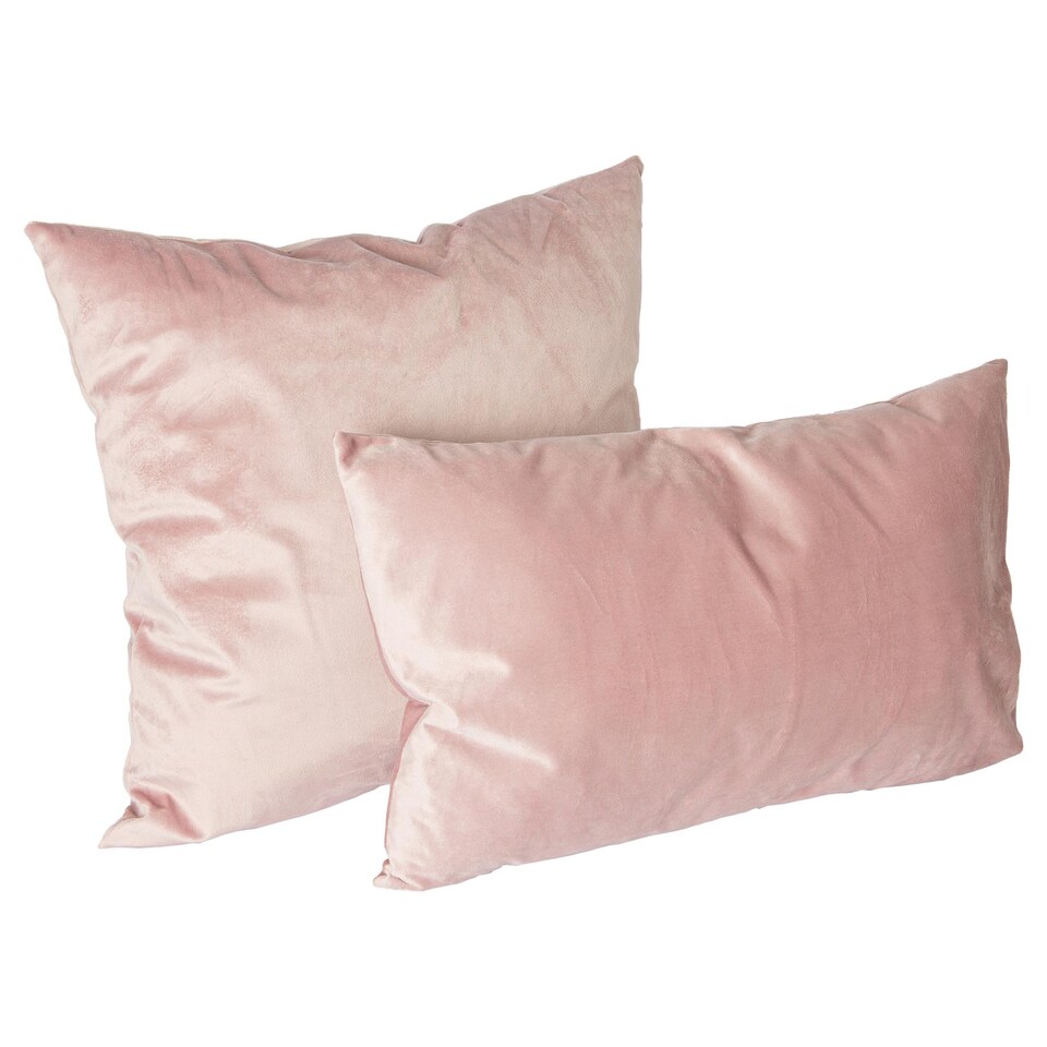 image 1 of Nicola Spring Rectangle Velvet Cushion - 60cm x 40cm - Pink | Pink | Pink