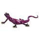 image 4 of Purple Speckled Gecko Lizard Resin Wall Shed Sculpture Decor Statue Full Set