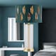 image 6 of Aura - Satin Brass Table Lamp with Green Fern Cut Out Silver Shade | Gold | Green | Large | 1