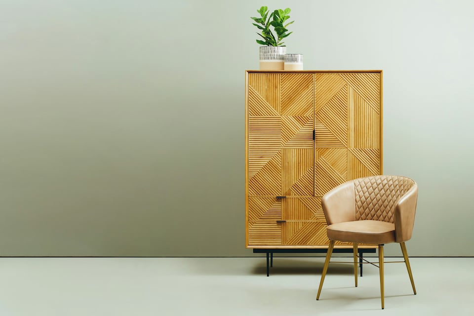 image 1 of Interiors by Premier Large Striped Planter, Ceramic planter For Indoor Plants, Home Décor with Indoor flower pot for Living Room | Multi