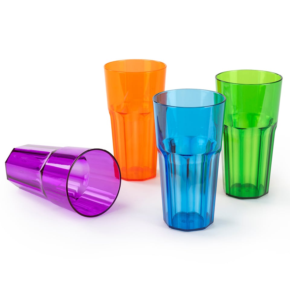image 1 of Multicolour Plastic Tumbler Set of 4