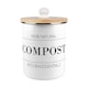 image 1 of Minimalist Essentials Compost Caddy - Metal 2L Decorative Kitchen Food Waste Bin