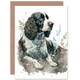 image 1 of Dog Lover English Springer Spaniel Watercolour Animal Greeting Card
