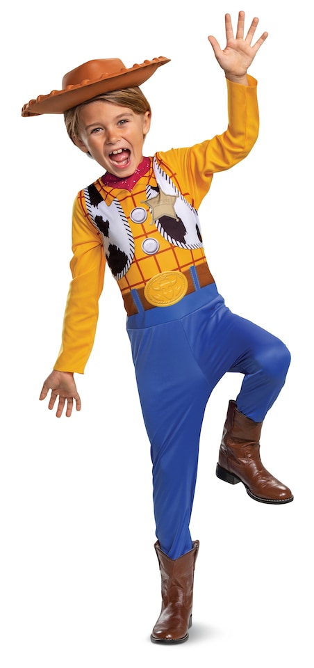 image 1 of Disney Toy Story Woody Costume – Boys Officially Licensed 2-Piece Fancy Dress Outfit, Multicoloured, Ages 3-8
