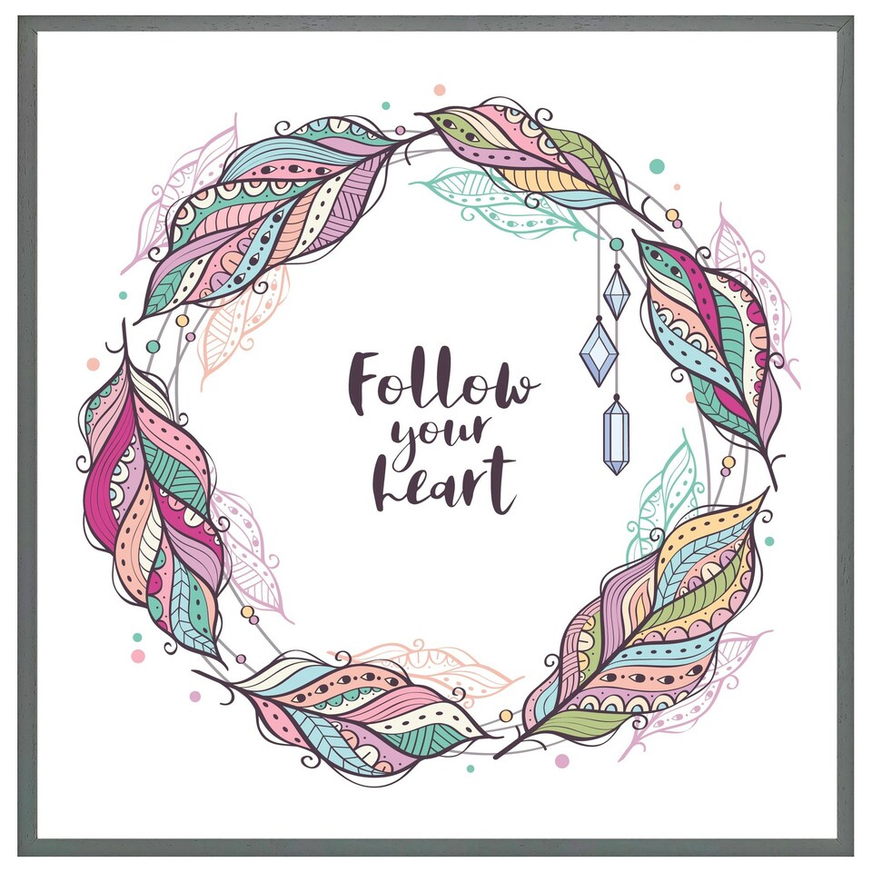 image 1 of Follow your heart (Picutre Frame) Grey | L