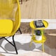 image 8 of Outsunny Round Garden Table, 2-Tier Metal Patio Table Coffee Table, Yellow | Yellow | Yellow | 32 x 32 x 51 cm