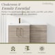 image 3 of Balterley Left-Hand Bathroom Vanity and WC Unit Combination with Basin - Woodgrain Mid Oak with Handles | Brown | Grey Vicenza Oak
