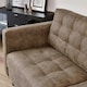 image 3 of Furniturebox Jolene Brown Faux Leather 3 Seater Sofa