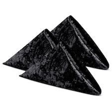 Square Crushed Velvet Napkins, Cloth with Hemmed Edges Napkins - 20 Inch